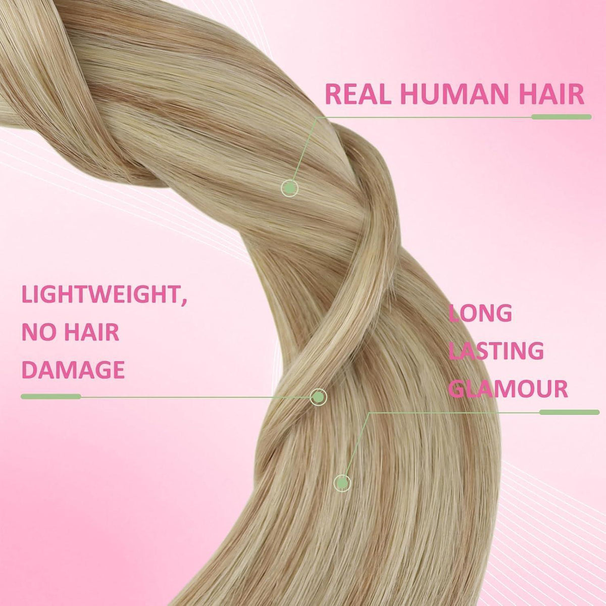 Blond Tape Extensions Echthaar 55cm - 18/613