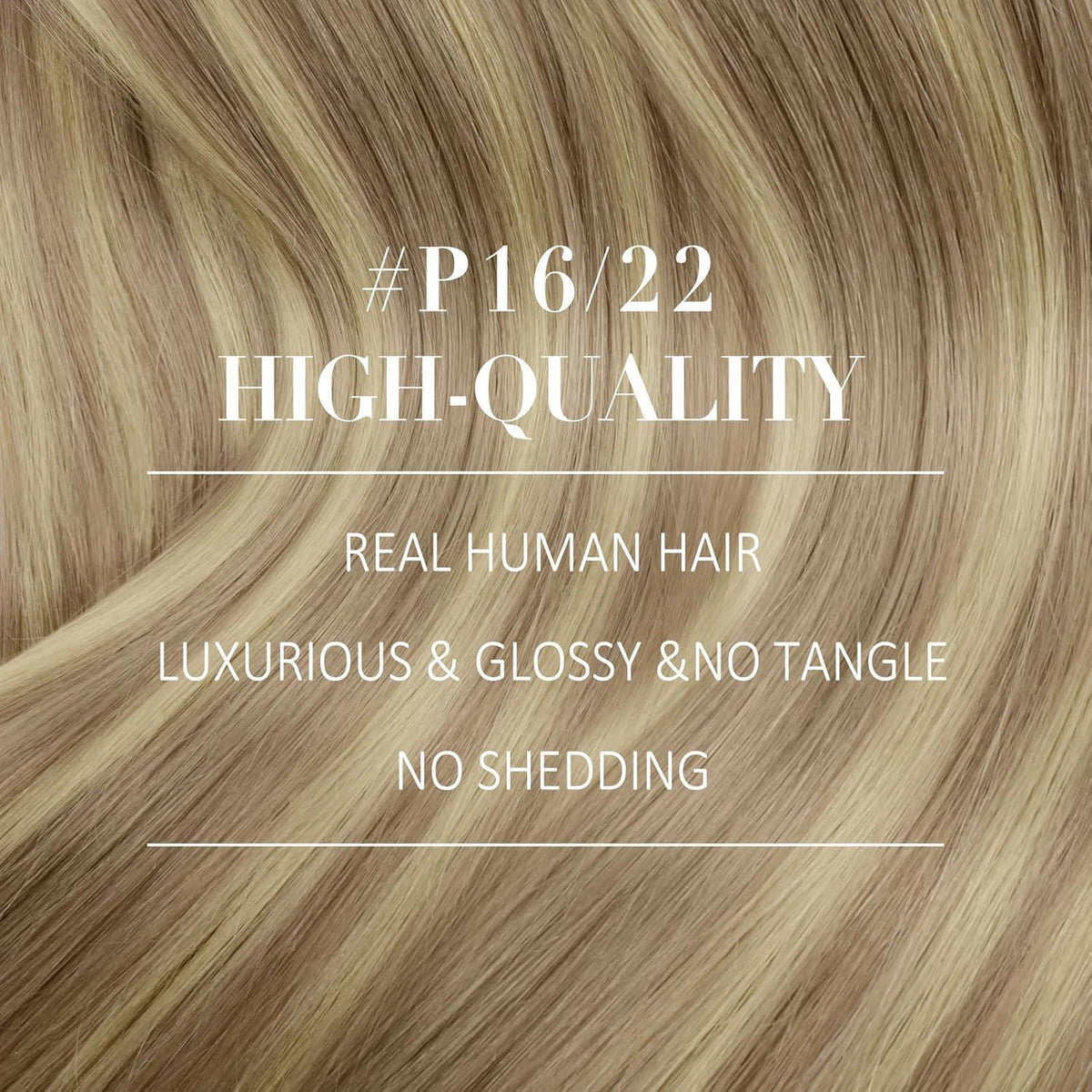 Clip-in Haarverlängerung Echthaar 45cm Goldblond/Mittelblond