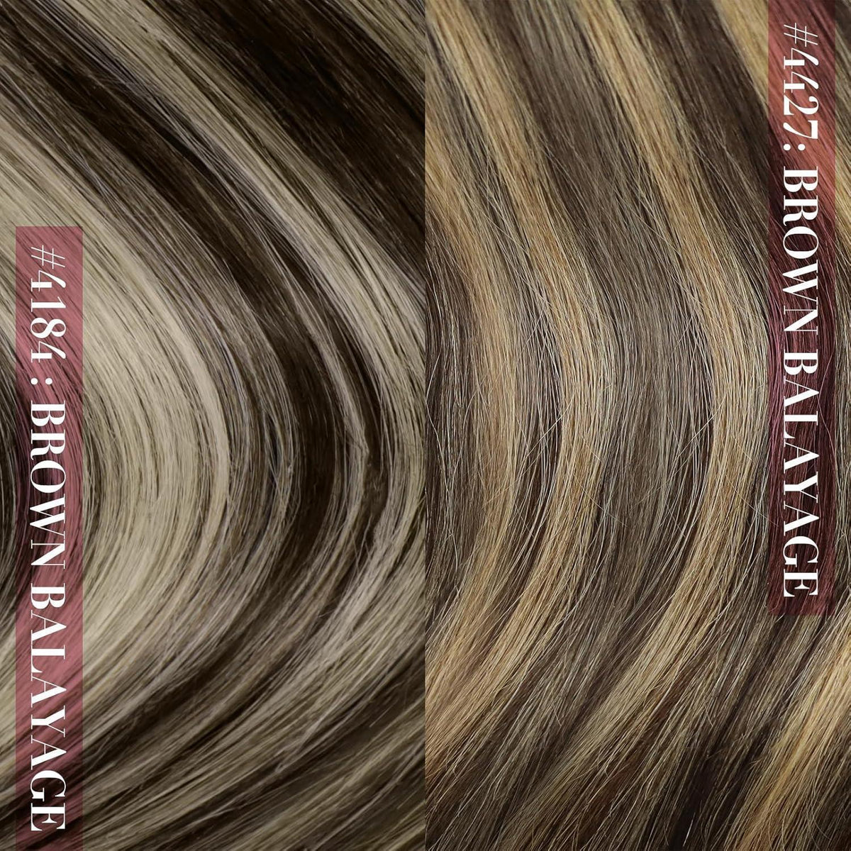 Echthaar Clip-in Extensions Ombre Dunkelbraun Aschblond 35cm