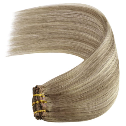 Clip-in Echthaar Extensions Ombre 50cm – Volumenspendend & Vielseitig