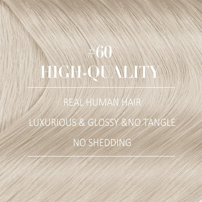 Echthaar Clip-in Extensions Platinblond 55cm