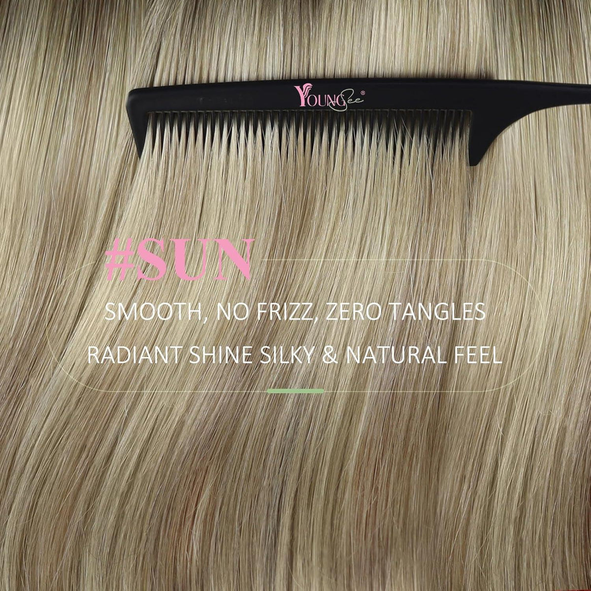 Echthaar Tape Extensions Ombre 45cm - Blond & Platinblond