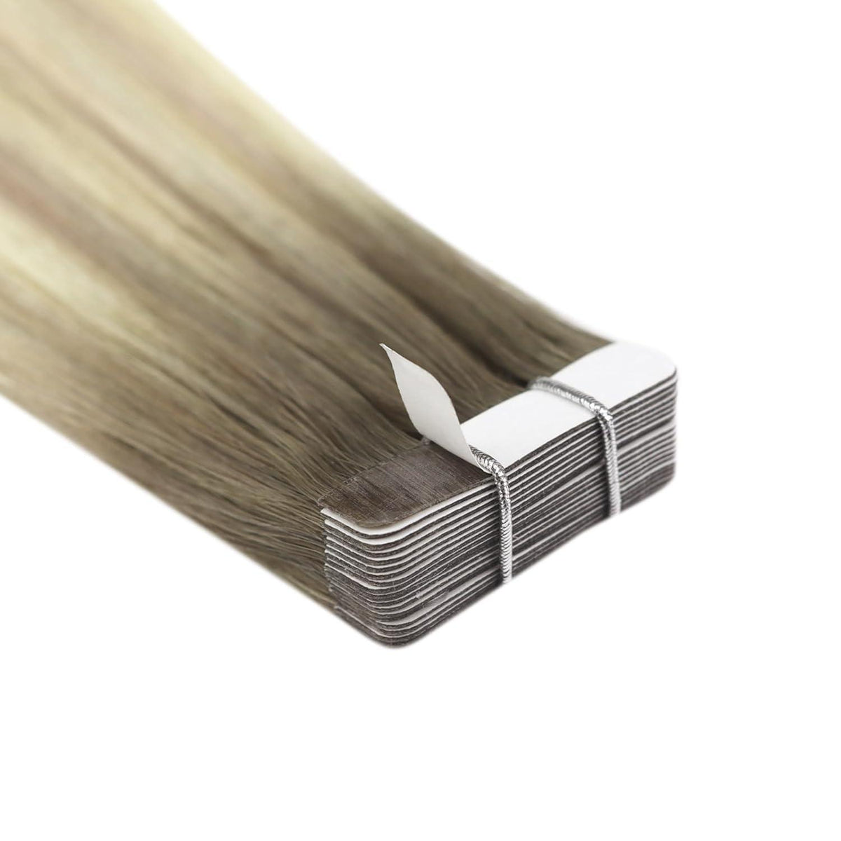 Echthaar Tape Extensions Ombre 45cm - Blond & Platinblond