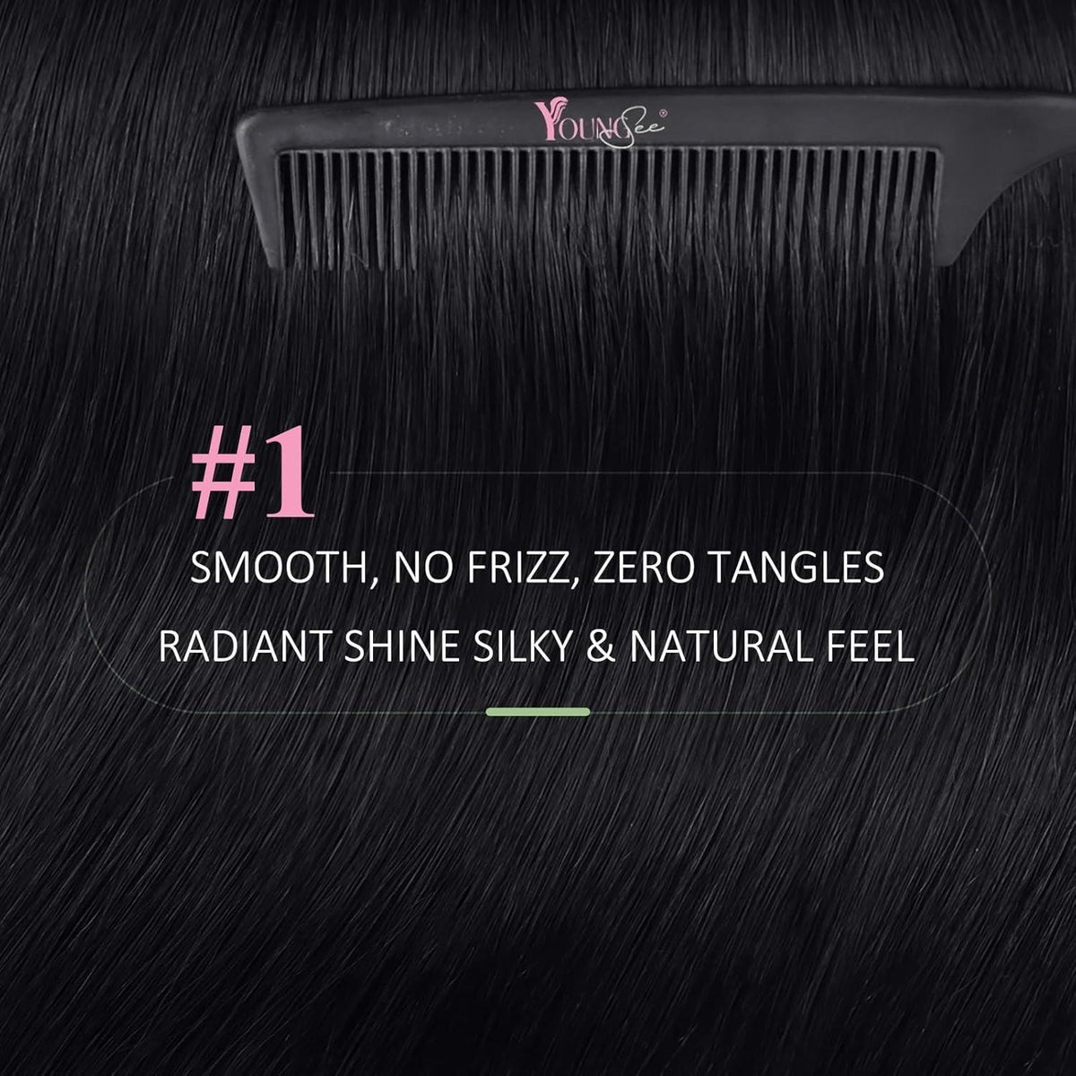 Echthaar Tape Extensions Schwarz 70 cm – Remy Haarextension