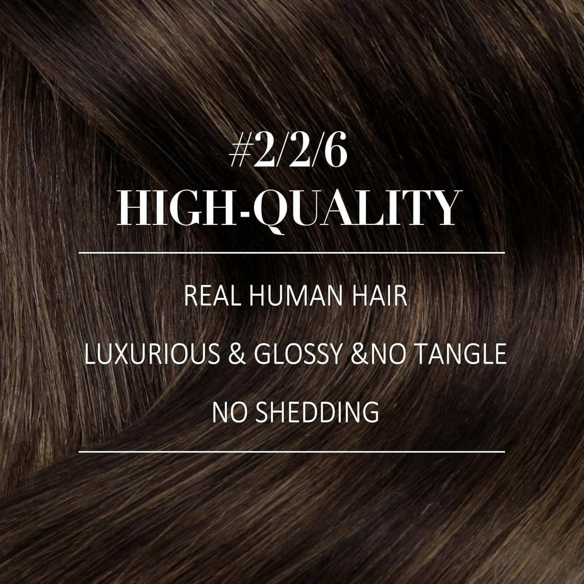 Clip-in Echthaar Extensions Ombre Dunkelbraun 55cm