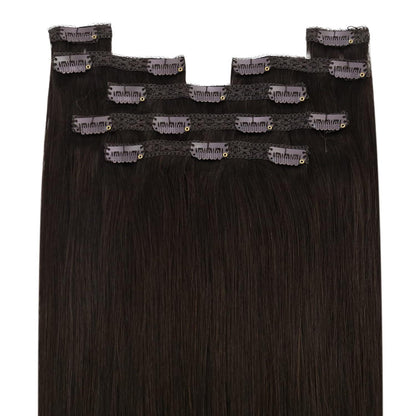 Clip-in Echthaarverlängerung Braun 50 cm – Remy Haar