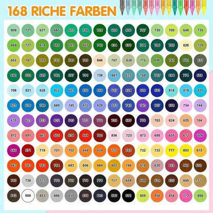 168 Acrylstifte Set Wasserfest für Stein, Holz & Co.