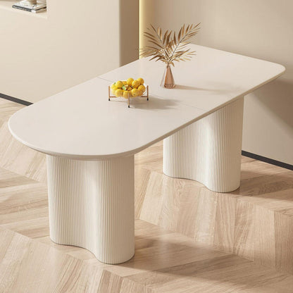 Weißer ovaler Esstisch 180cm – Modern & Platz für 6-8 Personen