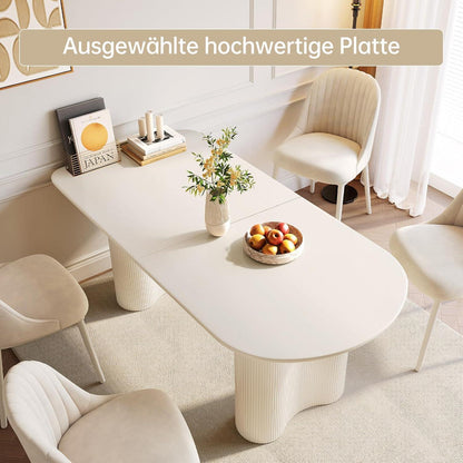 Moderner Esstisch weiß 160cm – Minimalistisch & Platz für 4-8 Personen