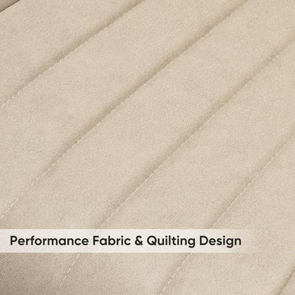 Esszimmerstühle 6er Set | Beige Polsterstühle mit Sitzkissen