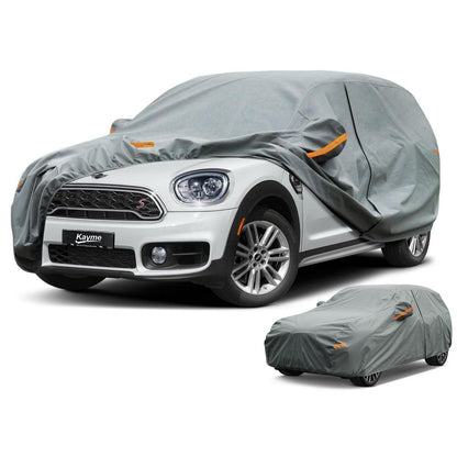 Robuste SUV Autoabdeckung Wasserdicht & Atmungsaktiv – Grau (bis 460cm)