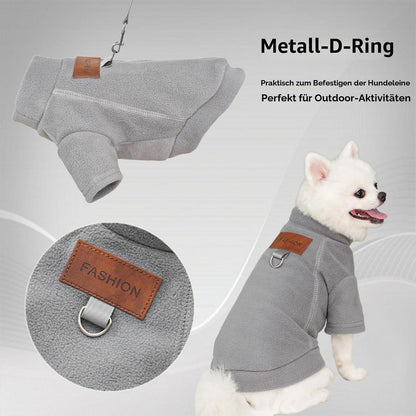 2er/3er Fleece Hundepullover – Warmer Rollkragen Sweater für kleine Hunde (Grau, Grün, Blau, S)