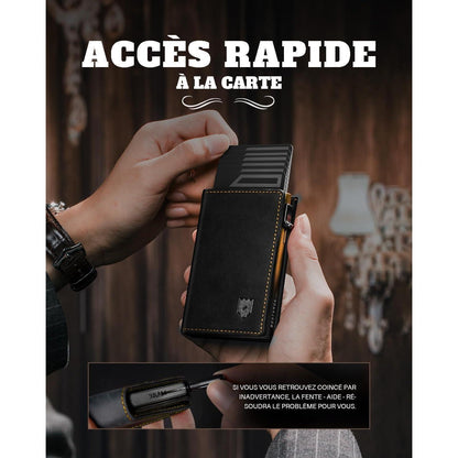 Slim Wallet mit Münzfach und RFID-Schutz | SchwarzGelb
