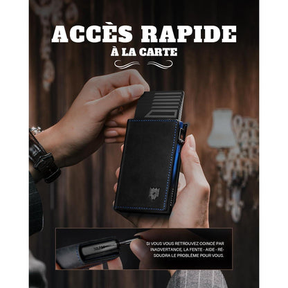 Slim Wallet Herren mit Münzfach, RFID Schutz, Magnetverschluss