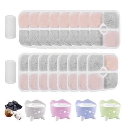 Katzenbrunnenfilter 16er Set mit Schläuchen