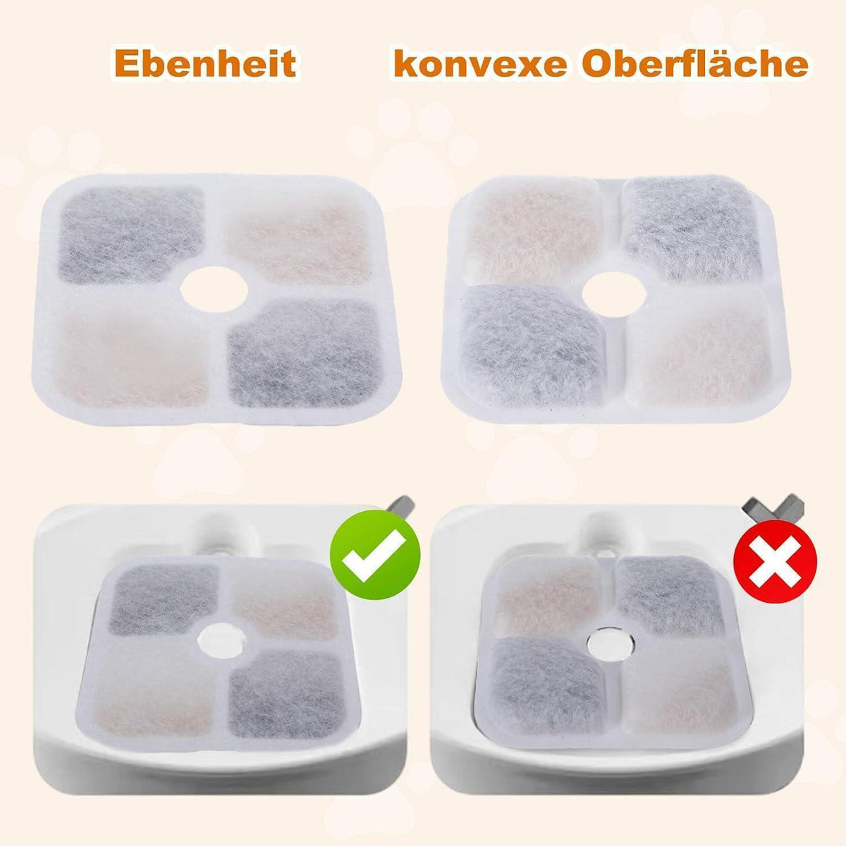 Katzenbrunnenfilter 16er Set mit Schläuchen