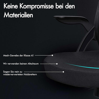 Ergonomischer Bürostuhl 180kg, Schwarz Arc