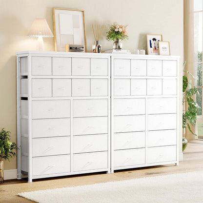 Kommode mit 16 Stoffschubladen – Rosa Schlafzimmer Organizer