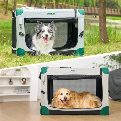 Faltbare Hundebox mit Decke – 76x53x53cm, Grau