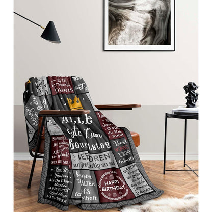 Geburtstagsdecke für Männer – Kuscheldecke 200x150cm Geschenkidee
