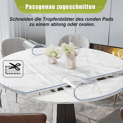 Runde Tischfolie 110cm – Transparent, Wasserdicht & Kratzfest