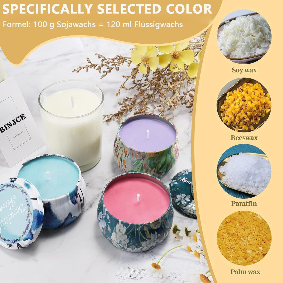 Kerzen selber machen Set – DIY Bastelkit mit Zubehör