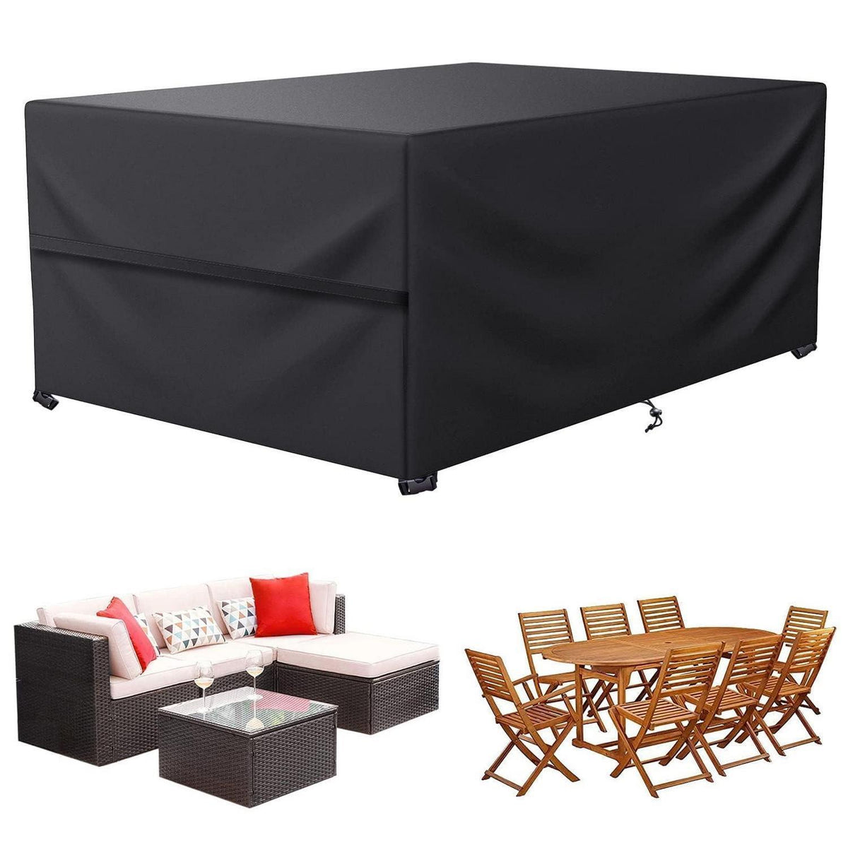 Winterfeste Gartenmöbel Abdeckung 160x100x75cm – Schutzhülle