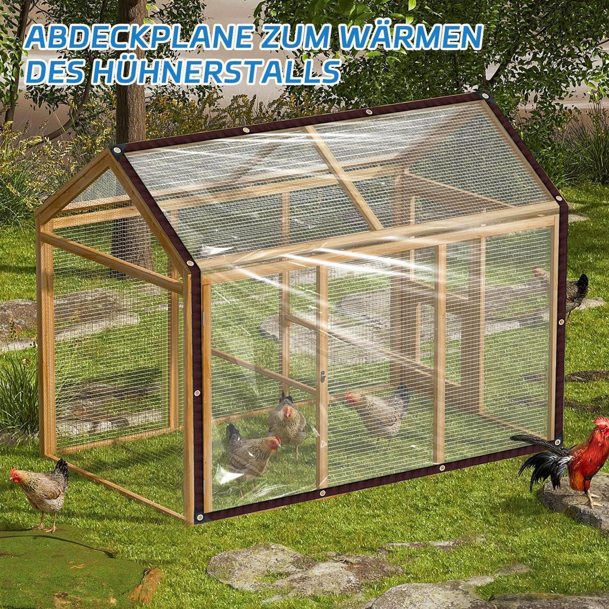 Transparente Plane mit Ösen – Wasserdicht & Wetterfest 2x5m
