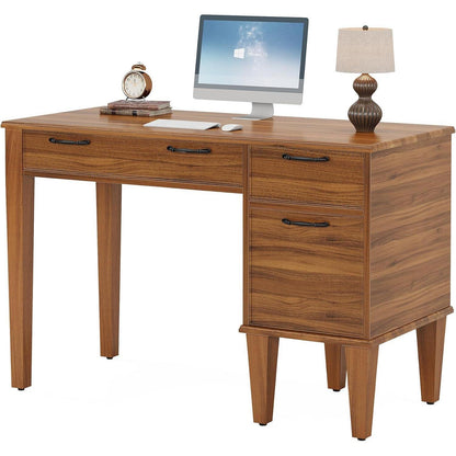 Schreibtisch mit 3 Schubladen – Braun, 120x60cm, Bauernhausstil
