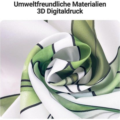 Duschvorhang Grün Blätter 100x180cm Wasserabweisend Textil