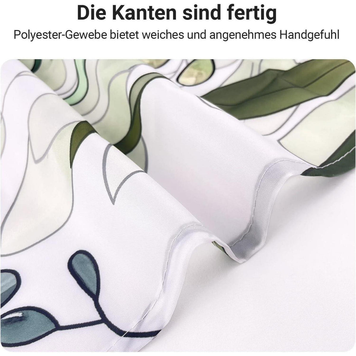 Duschvorhang Grün Blätter 100x200cm Textil Wasserabweisend Waschbar