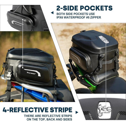 Motorrad Hecktasche Hartschale 24-34L Wasserdicht & Vielseitig