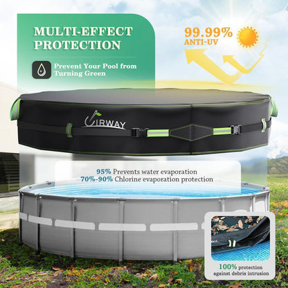 Runde Poolabdeckung 427cm – Robust & Winddicht mit UV-Schutz