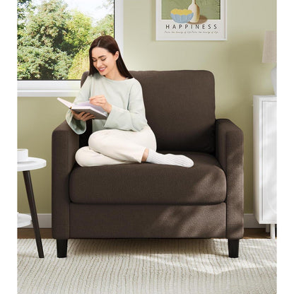 Bequemer Lesesessel – Wohnzimmer Sessel, Braun, 84cm