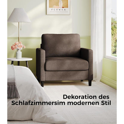 Bequemer Lesesessel – Wohnzimmer Sessel, Braun, 84cm