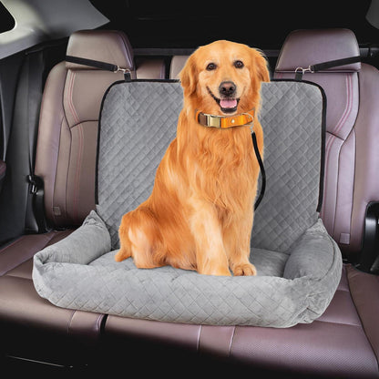 Hunde Autositz Grau – Waschbar, Sicher & Komfortabel