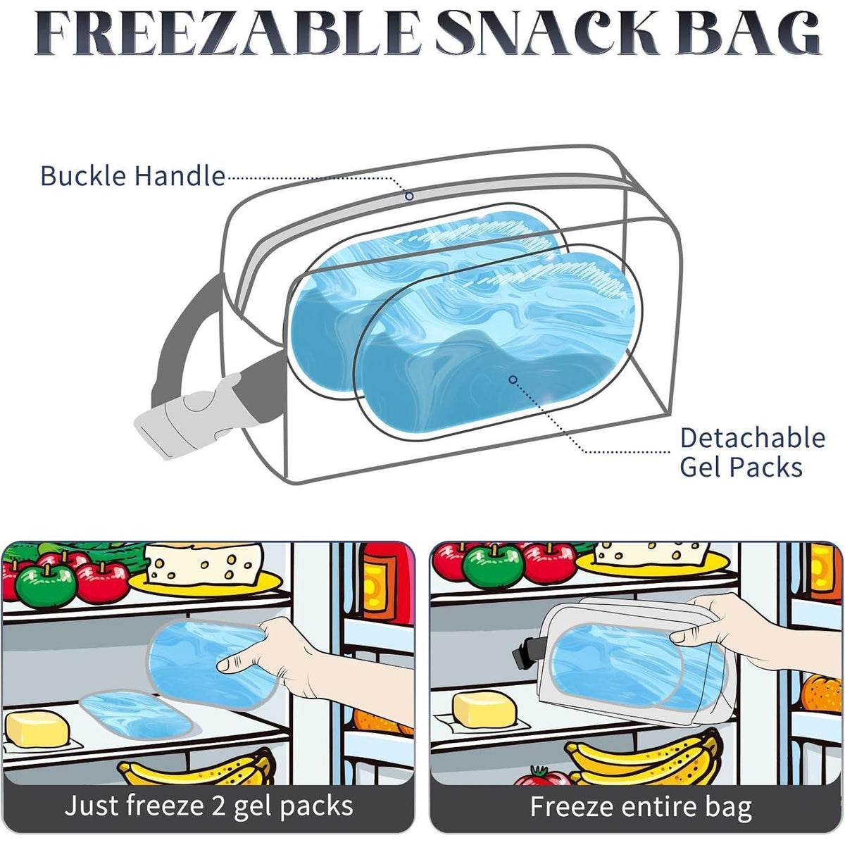 Mini Kühlbox für Lunch & Snacks – Gefrierbare Tasche Beige