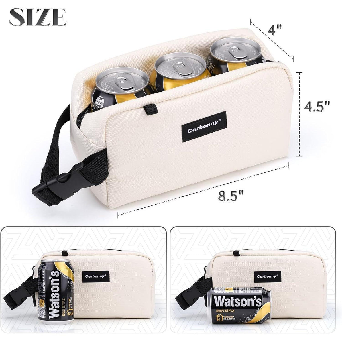 Mini Kühlbox für Lunch & Snacks – Gefrierbare Tasche Beige