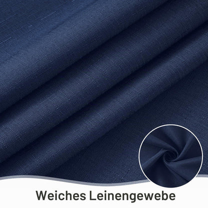 Leinendecke Tischdecke Dunkelblau 140x220cm – Abwaschbar & Elegant