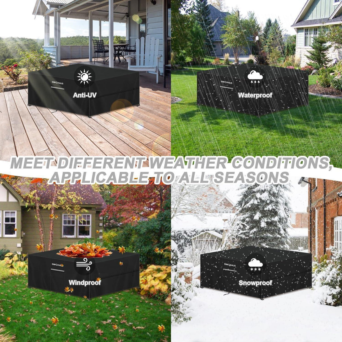 Gartenmöbel Abdeckung 120x80x75cm – Wasserdicht & UV-Schutz
