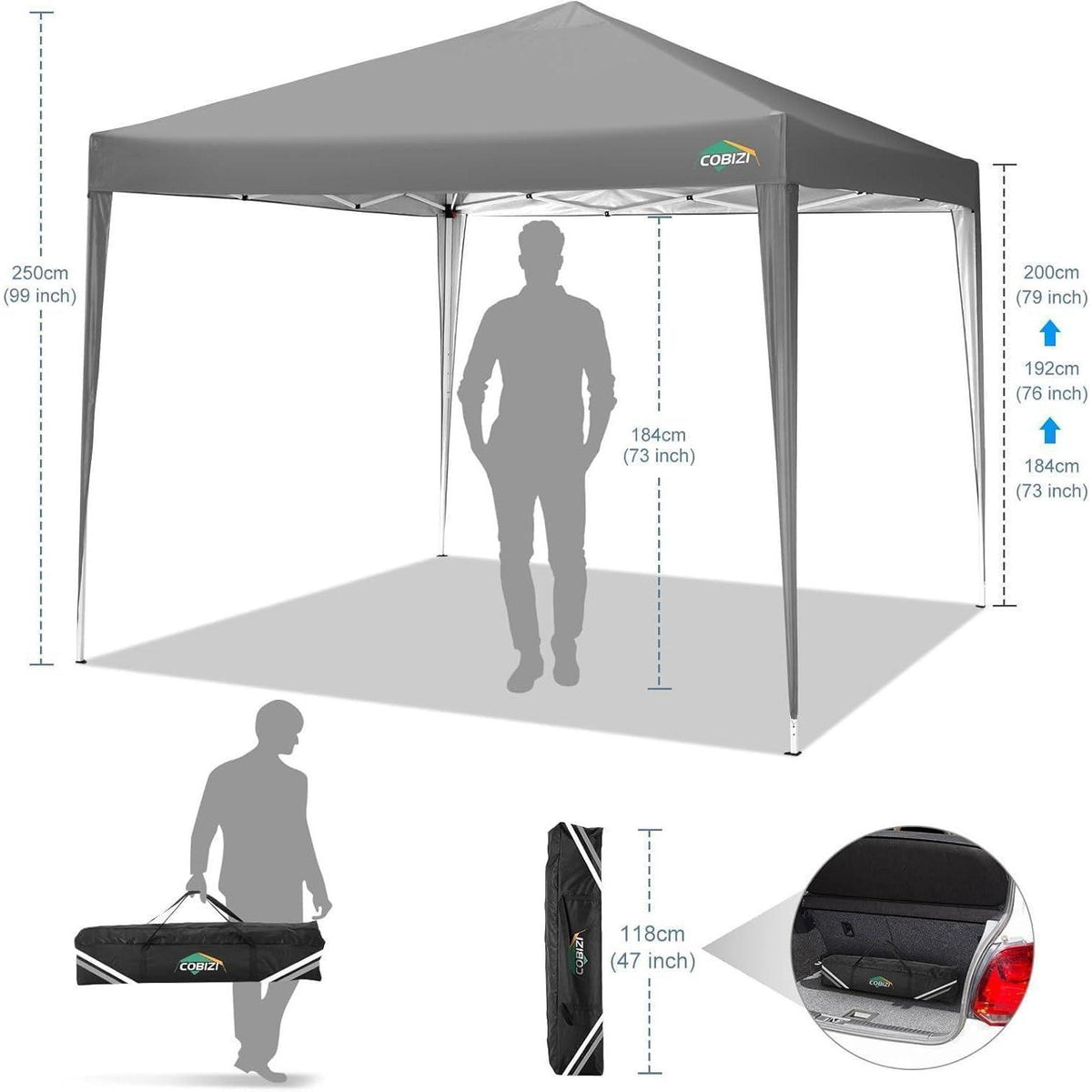 Faltpavillon 3x3m wasserdicht – Partyzelt für Garten & Strand