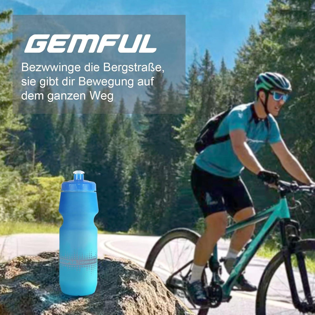Auslaufsichere Fahrrad Trinkflaschen 2er-Pack 750ml Sport
