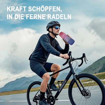 Fahrrad Trinkflasche 750 ml 2er-Pack Auslaufsicher BPA-Frei Schwarz