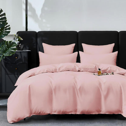 Mako Satin Bettwäsche Set Rosa 220x240 cm – Weich & Kühlend