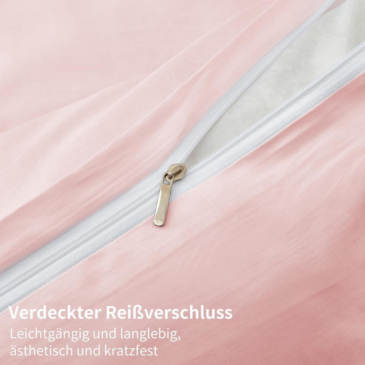 Mako Satin Bettwäsche Set Rosa 220x240 cm – Weich & Kühlend