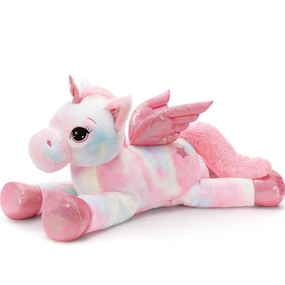 XXL Einhorn Kuscheltier 110cm - Rosa Plüschtier Geschenk für Kinder