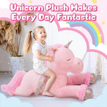 XXL Einhorn Kuscheltier 110cm - Rosa Plüschtier Geschenk für Kinder