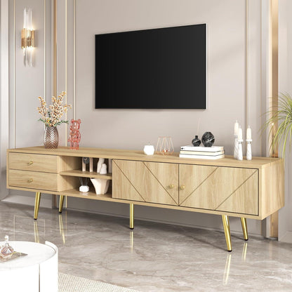 TV-Lowboard 160cm mit Goldfüßen & Stauraum