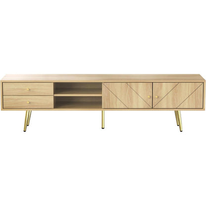 TV-Lowboard 160cm mit Goldfüßen & Stauraum