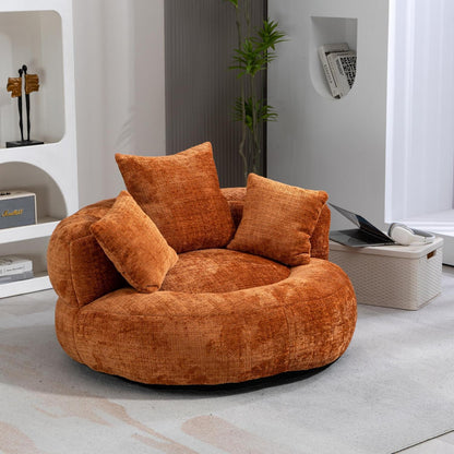 Lazy Sitzsack mit hohem Rücken & 3 Kissen – Orange